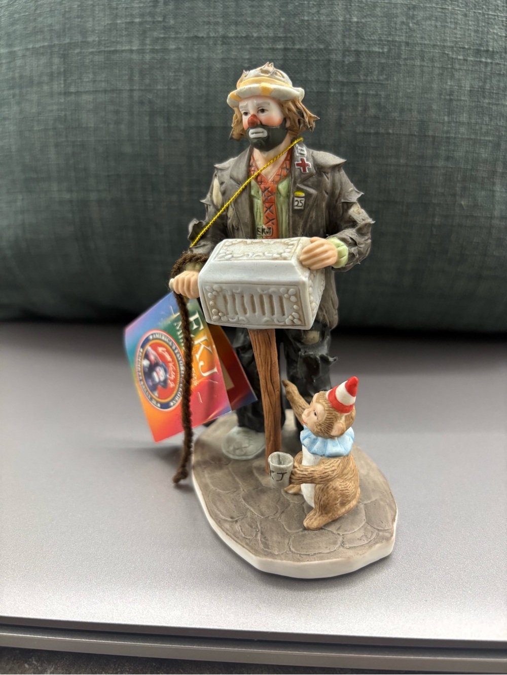 Emmett Kelly Jr. Miniature Figurines - Hurdy Gurdy Man & Balloons For Sale II